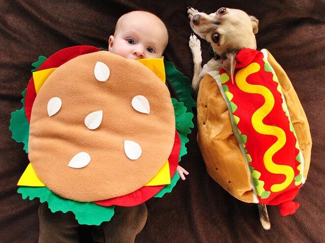 Hot dog and hamburger friends